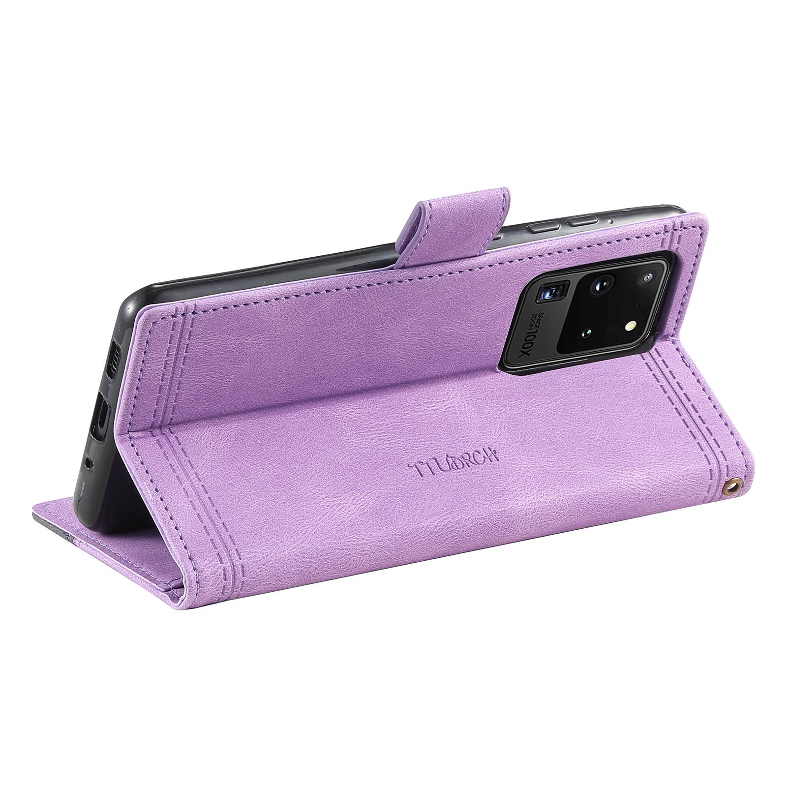 TTUDRCH For Samsung Galaxy S20 Ultra 4G/5G 004 Splicing Skin-touch PU Leather RFID Blocking Phone Case Wallet Stand Cover - Purple TTUDRCH For Samsung Galaxy S20 Ultra 4G/5G 004 Splicing Skin-touch PU Leather RFID Blocking Phone Case Wallet Stand Cover - Purple